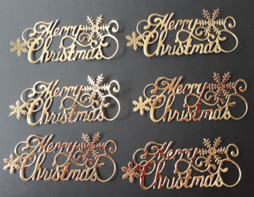 MERRY CHRISTMAS DIE CUTS FOR CARDMAKING & SCRAPBOOKING~ 6 PC. - Picture 1 of 7