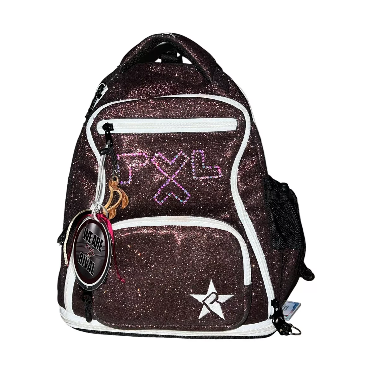 Rebel Athletic Backpack Rebel Dream Maroon With White Zipper Bag