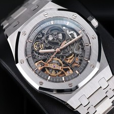Audemars Piguet Royal Oak 41mm Openwork Skeleton Steel Double Balance 15407ST 3