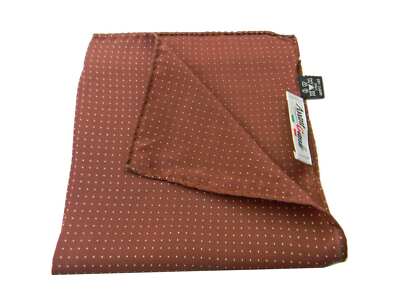 FAZZOLETTO da taschino UOMO POCHETTE BORDEAUX A POIS BIANCO PUNTI BIANCHI  SETA