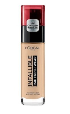 L'Oreal Paris Infaillible 24H Fresh Wear Foundation 120 Vanilla 1 fl oz / 30 ml