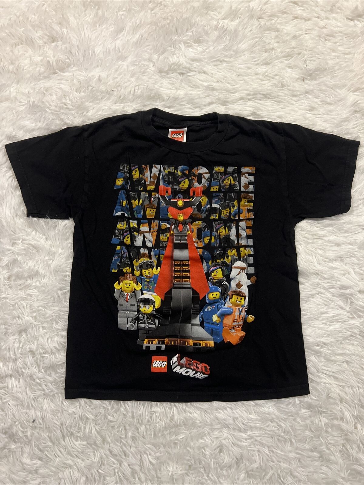 The Lego Movie Official Promo Graphic Mini Fig Character Shirt Youth SM 2014