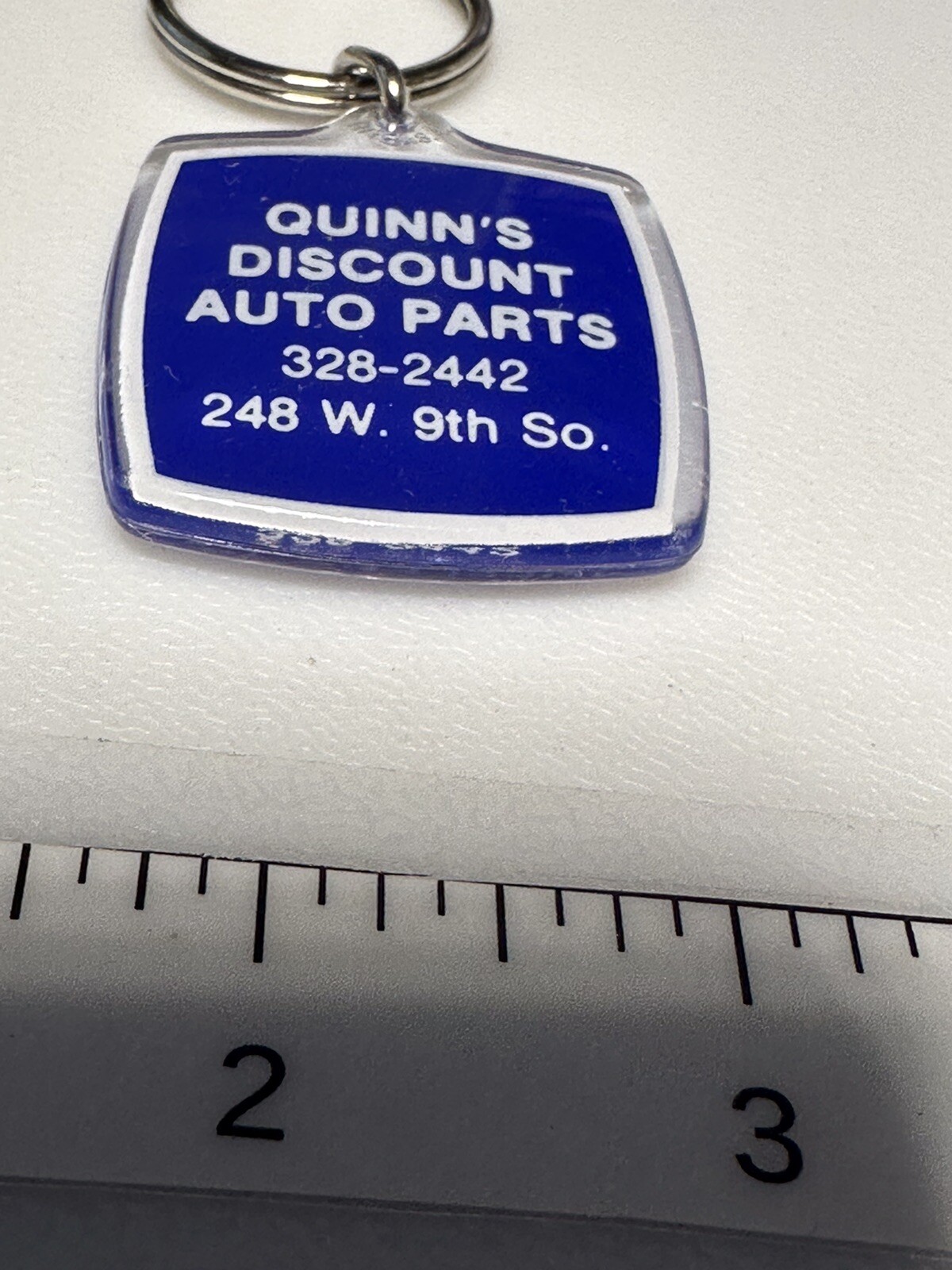 Vintage Quinn’s Discount Auto Parts Automotive Car Supply Store Keychain - Image 6