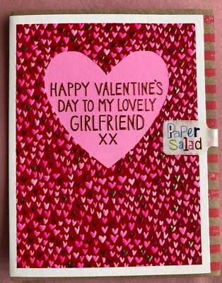Paperchase Paper Salad Love hearts Valentine Valentines Day Card Girlfriend 