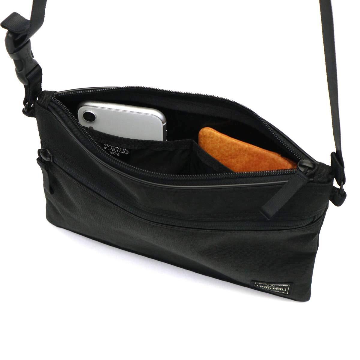 PORTER Sacoche Shoulder Bag HYBRID Black W265xH180 New Japan PORTER Sacoche Shoulder Bag HYBRID Black W265xH180 New Japan