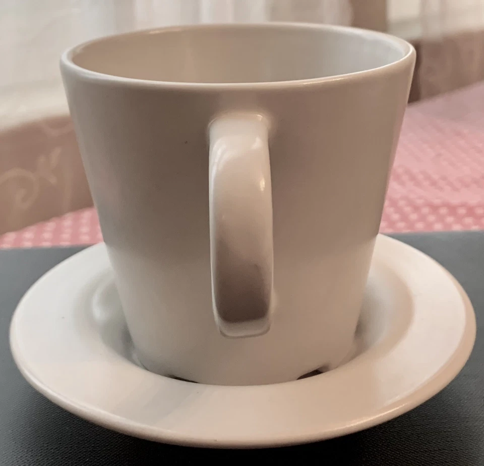 Juego de 2 tazas y platillos pequeños café té café espresso gris claro IKEA - 12011 Foto 3 de 4