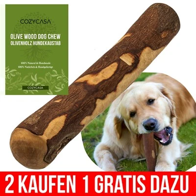 COZY CASA Olivenholz-Kaustab für Hunde | Holz Hundespielzeug Kauwurzel Kauknochen Vegan