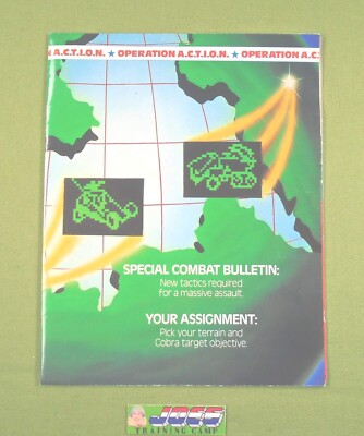 1987 GI Joe OPERATION ACTION insert paper Snow Cat AWE Striker mail away in JTC