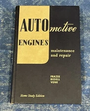 AUTOmotive ENGINES: Maintenance & Repair,  American Technical Society 1953 HC