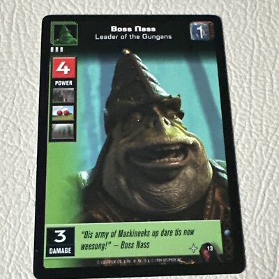 Young Jedi CCG - Boss Nass, Leader Of The Gungans #13 Menace Of Darth Maul