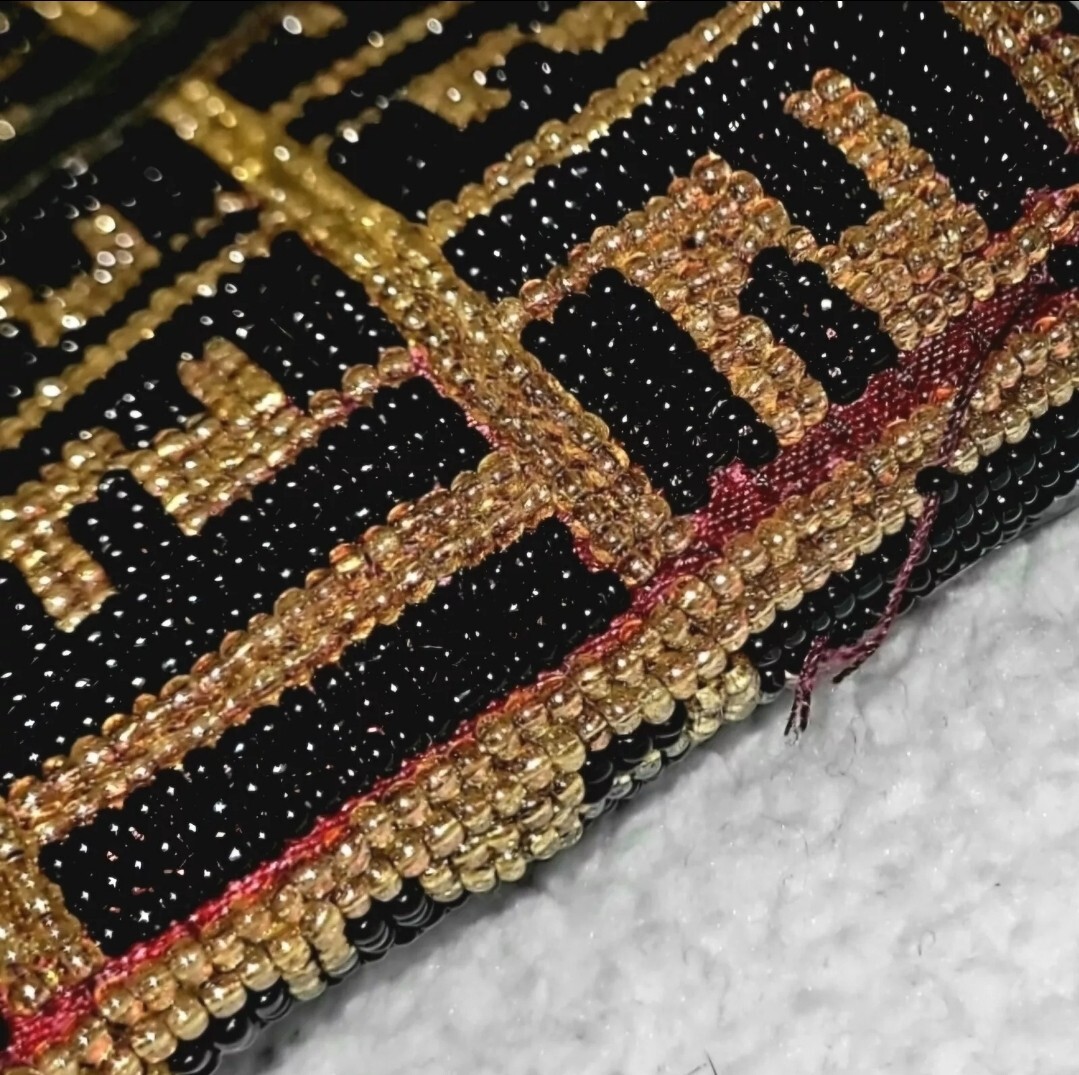 1970-80s Vintage FENDI Signature FF Zucca Black & Gold 1970-80s Vintage FENDI Signature FF Zucca Black & Gold