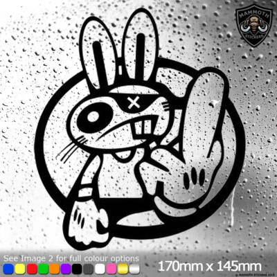 Car Decal Bonk 182 Rabbit Bumper Sticker - 5 Inch Weatherproof