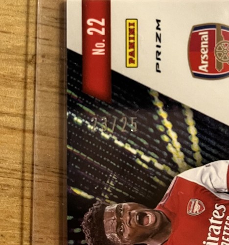 Panini Prizm EPL 21-22 Thomas Partey Instant Impact Orange /25 Arsenal - Picture 3 of 3