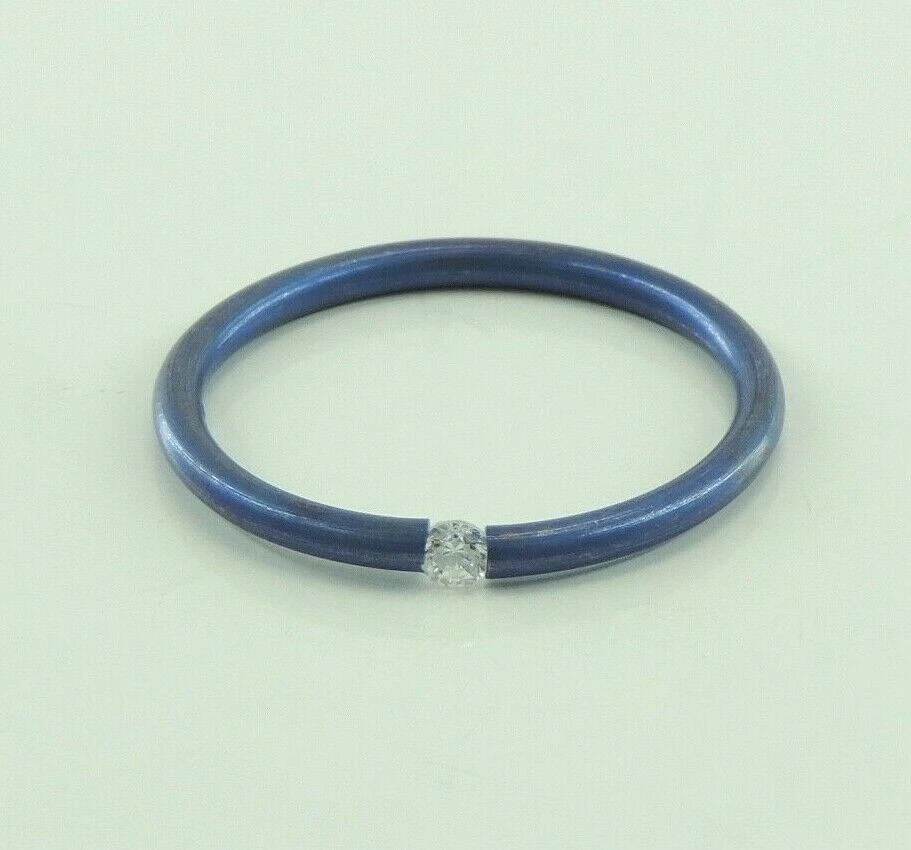  Damenring mit Zirkonia aus Titan (63 (20,0 mm Ø)