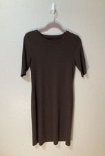 Women’s GAP Brown midi Short Sleeve Form Fitting Dress, Size S