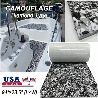 #ad Yacht Boat Flooring EVA Foam Teak Deck Floor Mat Decking Sheet 94.5quot; Camo Snow $55.79