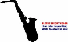 Saxophone Music Jazz Graphic Die Cut decal sticker Car Truck Boat Window 6"