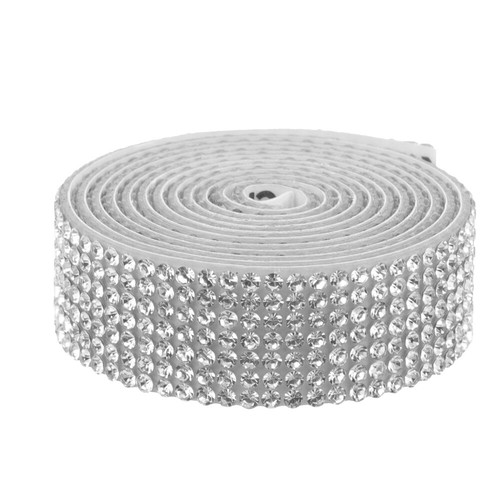1 Set of Self Adhesive Rhinestone rod Ribbon Roll Bling Ribbon for Wedding