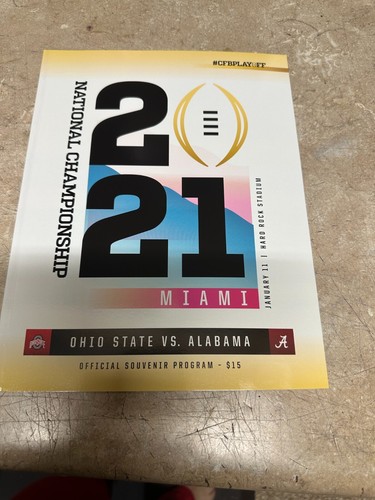 2021 College Football NATIONAL CHAMPIONSHIP Program - Nick Saban's last NATTY !! - 第 1/5 張圖片