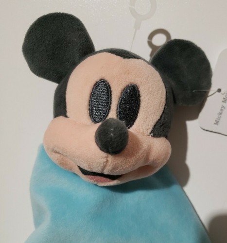 Disney Mickey Mouse Blankee Security Blanket Baby Lovey Blue Great Shower Gift - Picture 5 of 6