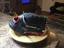 Rawlings PL115G 11 1/2 inch Baseball Glove T-Ball Youth RHT Black Red Free Ship