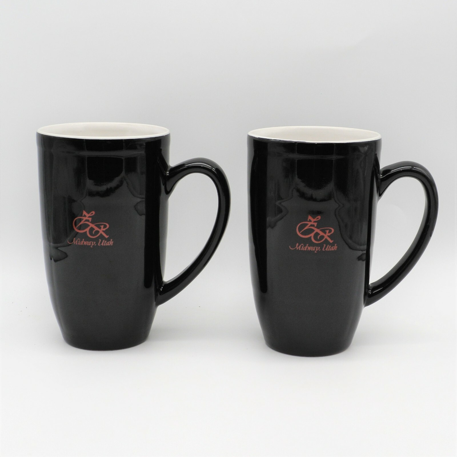 Zermatt Resort Midway Utah Ceramic Coffee Tea Cup Mug Lot of 2 XL 20 oz