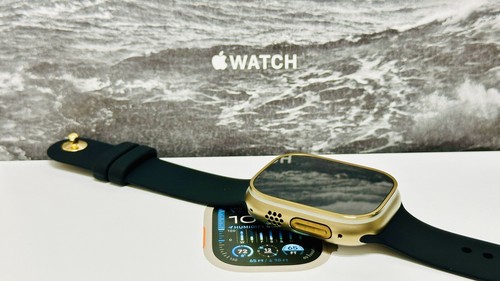 49MM Apple Watch ULTRA 2 Custom BRONZE Anodized Black Sport Band Gold Plated Pin - 第 5/9 張圖片