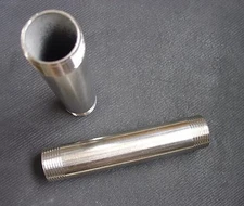 STAINLESS STEEL NIPPLE 1/2" NPT x 12" LONG PIPE NP-050-120