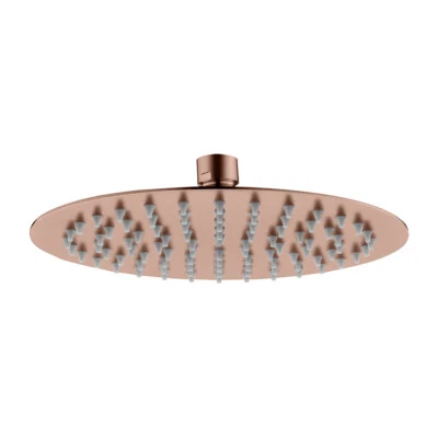 ALONI Regendusche Duschkopf Brause Kopfbrause Rainshower Kupfer gebürstet rund Ø30cm