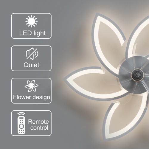 Dimmable Living Room Bedroom Ceiling Lamp,LED Ceiling Fan with Light APP& Remote - Picture 2 of 4