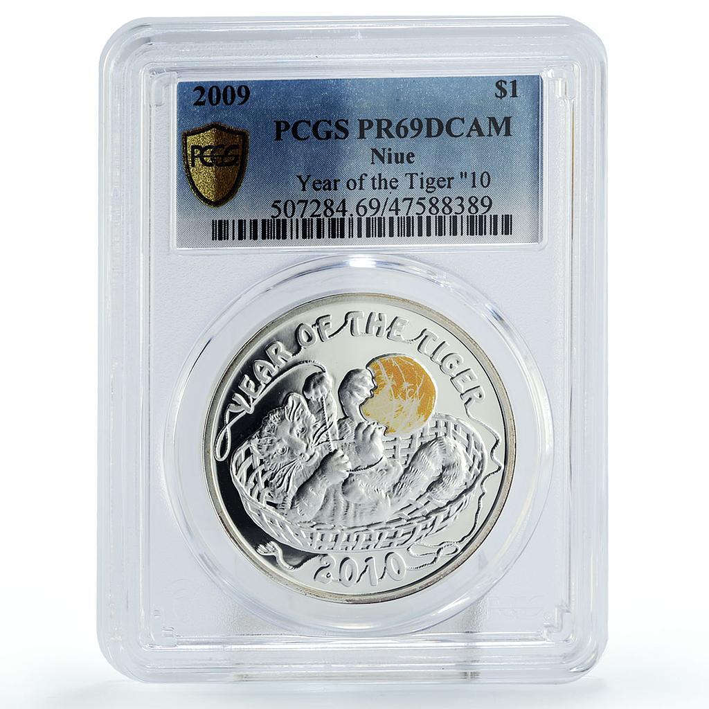 Niue 1 dollar Lunar Calendar Year of the Tiger 2010 PR69