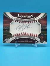2006 Sweet Spot Update Signatures Veteran Red Stitching Blue Ink BJ Upton Auto