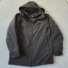 Whataburger Small Fleece Lined Black double Full Zip Mens Coat