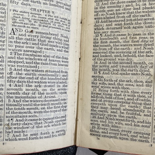 Bible Antique Book Nelson Old & New Testament Leather Binding Early 1900 B1 - Imagen 12 de 17
