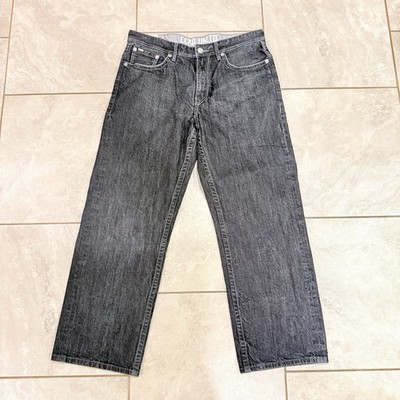 Vintage Y2K Ecko Unltd Jeans Mens Loose 38x32 Baggy  Fit Black Denim Jeans