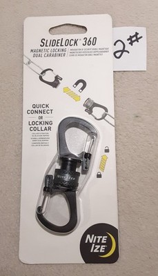 Nite Ize SlideLock 360 Magnetic Locking Dual Carabiner FREE SHIPPING 2