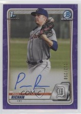 2020 Bowman Chrome Prospect Purple Refractor /250 Paul Richan #CPA-PR Auto 4z8