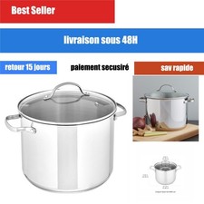 Marmite inox Amazon Basics 7,6 L avec couvercle induction
