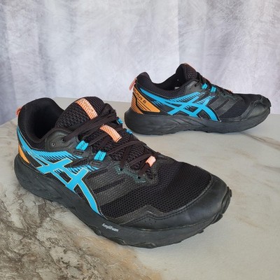 ASICS GEL-Sonoma 6 Shoes Mens Size 9.5 Black Blue Mesh Trail Running Sneakers