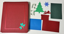 VTG Creative Memories Scrapbooking Album Red Holly 8  x10   Pages Die Cuts