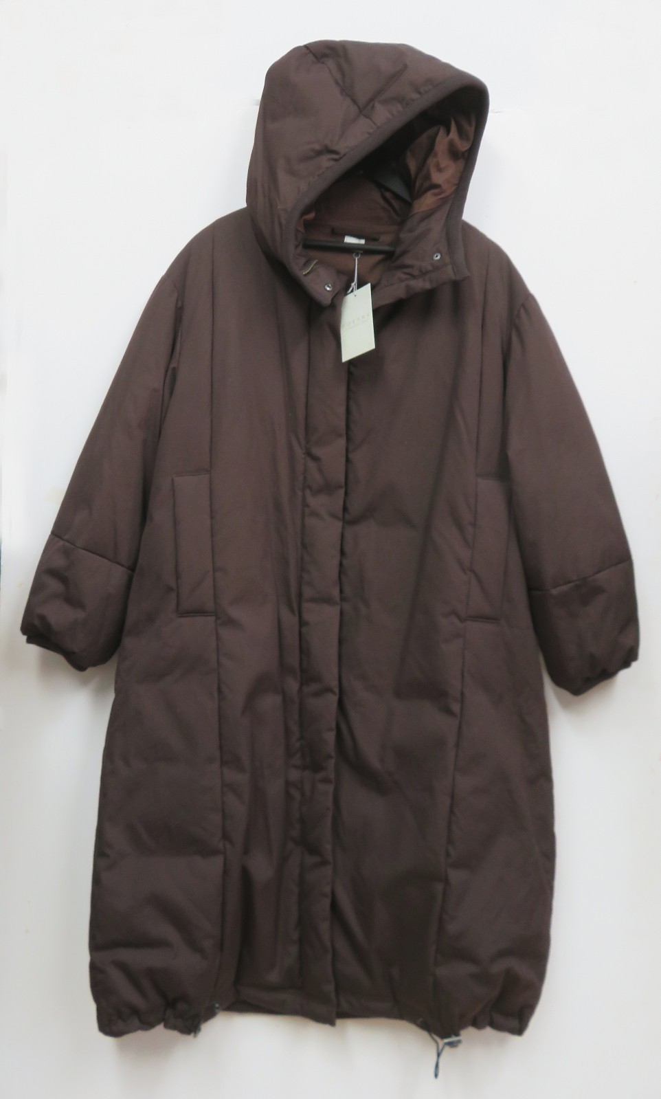 RRP £399 POETRY 14-16 UK (Chest 62 cm) Fig Brown 100percent Cotton PADDED DOWN COAT