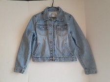 Vintage Express Bleus Faded Blue Jean Jacket Women's Large EXCELLENT