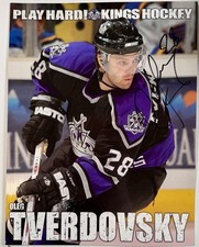 Oleg Tverdovsky Signed LA Kings 8x10 Photo Autographed NHL Defenseman