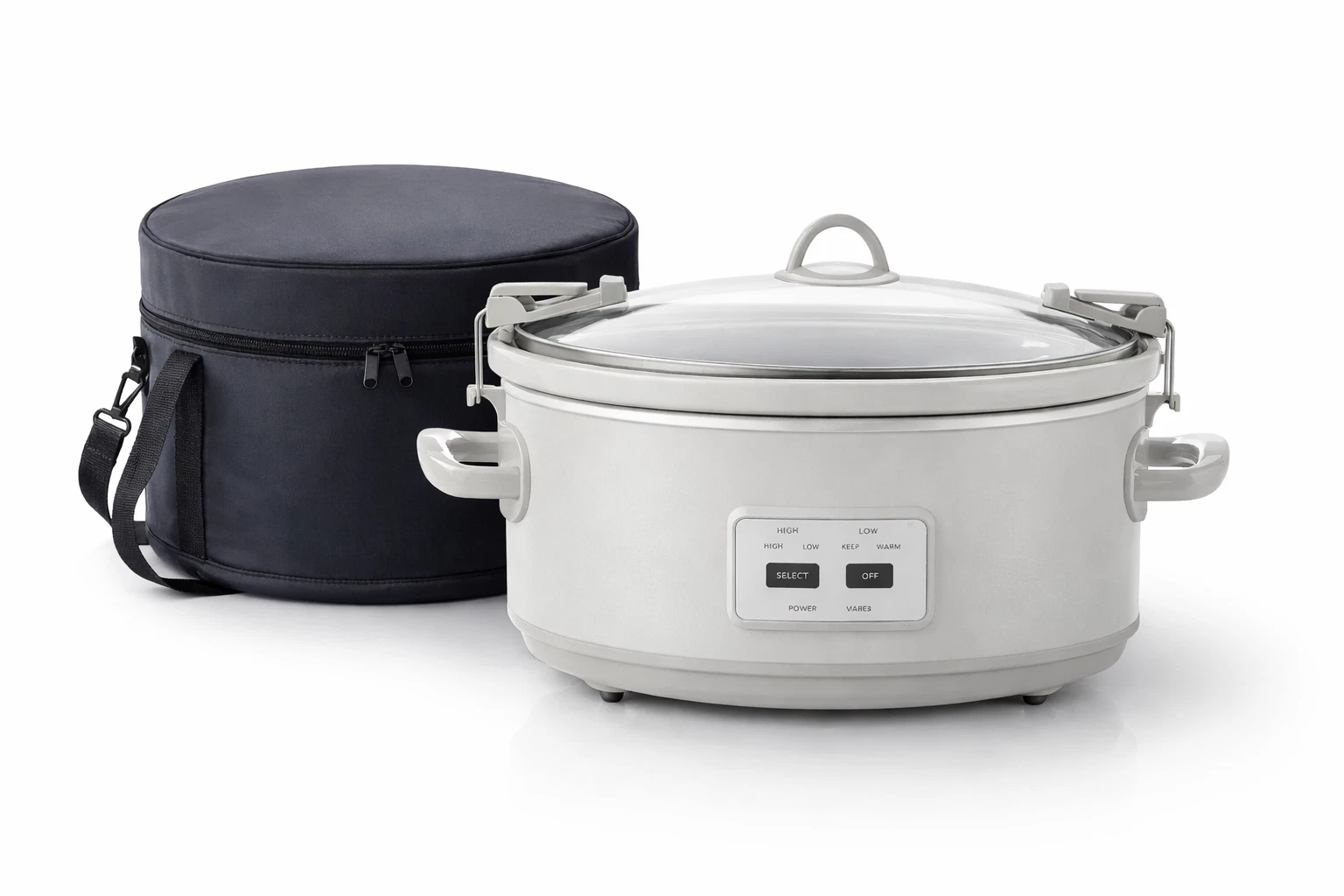 Crock-Pot 7 Qt Programmable Slow Cooker Cook & Carry Locking Lid Grey W/ Bag
Opens in a new window o