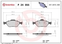 Brembo Bremsbelagsatz, Scheibenbremse P 24 055 FüR Ford Mazda