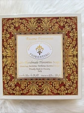 Ricamo Fiorentino NEW 6 Handmade Florentine Soap Almond, Jasmine, Verbena Italy