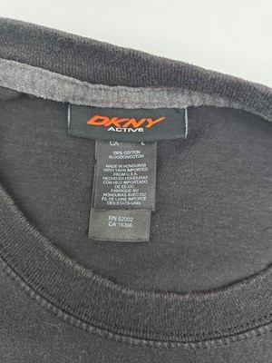 シャツ Dkny Active T-Shirt Mens Large Black Graphic Cotton Tee.#44687 | eBay