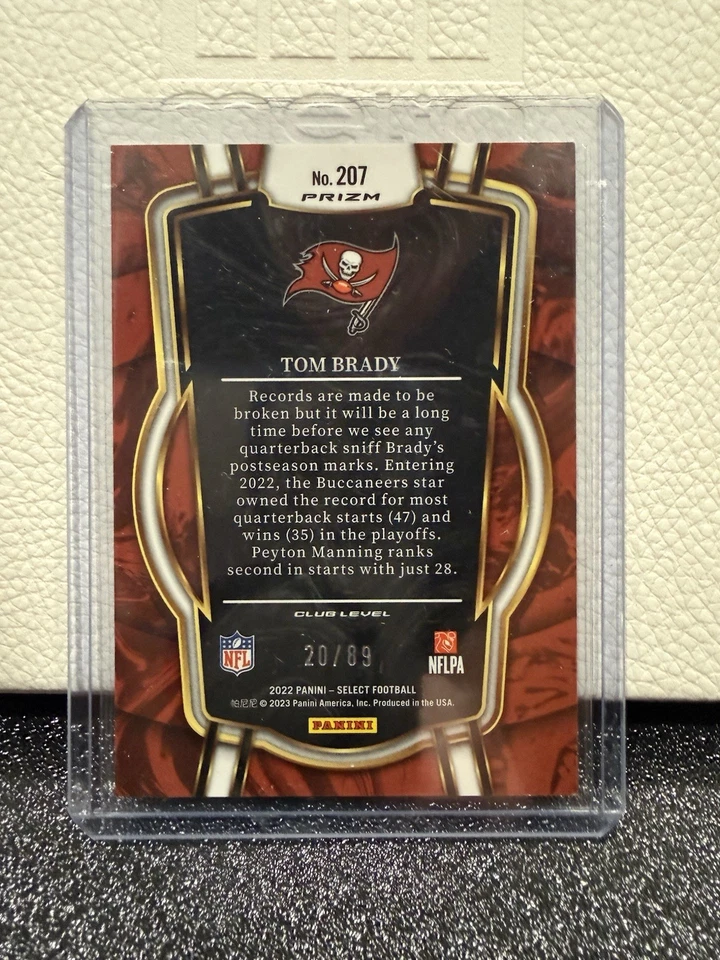 2022 Panini Select Tom Brady Dragon Scale Prizm /89 - Image 2 of 3