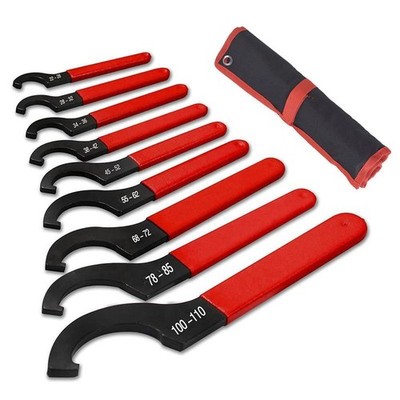 9Pcs Coilover Spanner Wrench Set Durable Carbon Steel Tool C-type CNC Mechanical