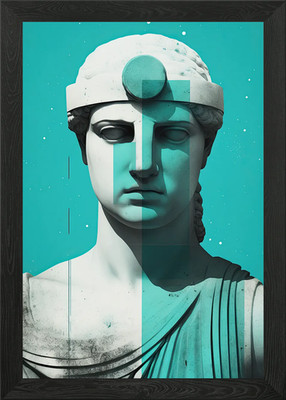 Abstrakte antike Statue gerahmt Wandbild Poster Leinwanddruck Bild
